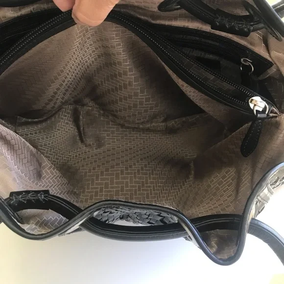 COLE HAAN Woven Leather Bag EUC! - Picture 10 of 13